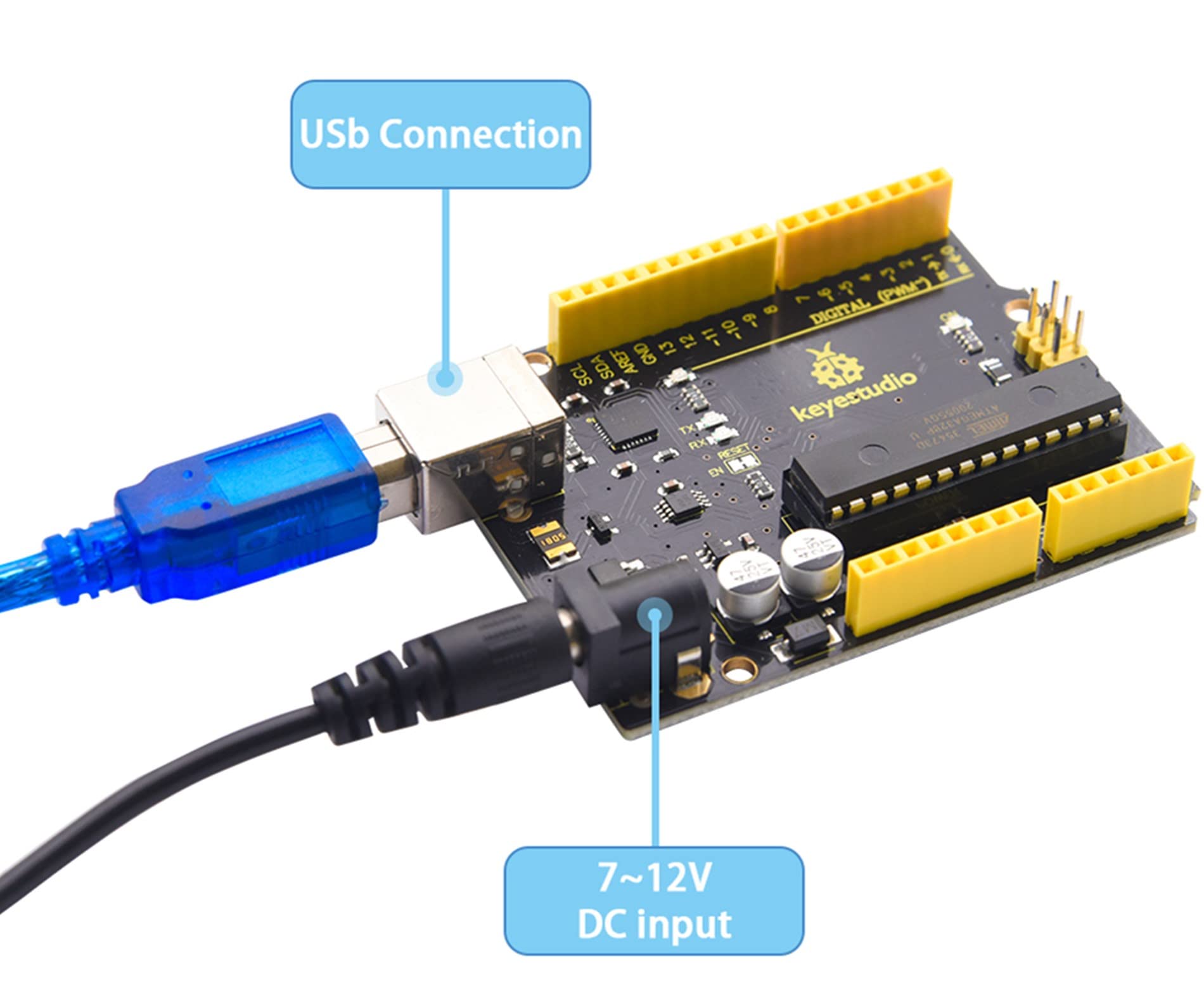 Scheda Arduino UNO Rev3 - Microcontrollore ATmega328P, 14 I/O Digitali, 6 Analogici, IDE Compatibile - Foto 11