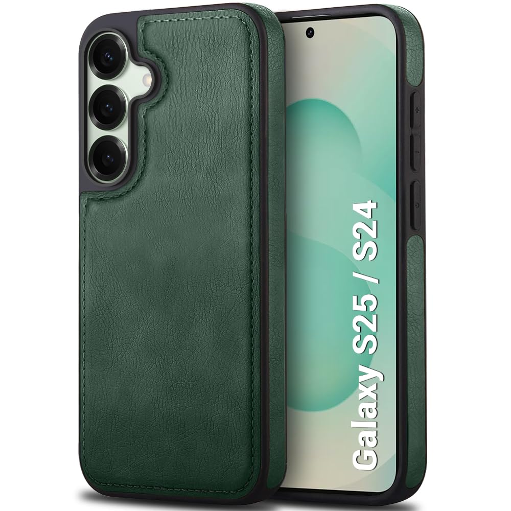 TheGiftKart Genuine Leather Finish Back Cover Case for Samsung Galaxy S25 / S24 5G | Raised Edges for Camera & Screen Protection | Shockproof Stunning Minimalist Design (MagSafe Compatible, Brown) — Amazon image 13