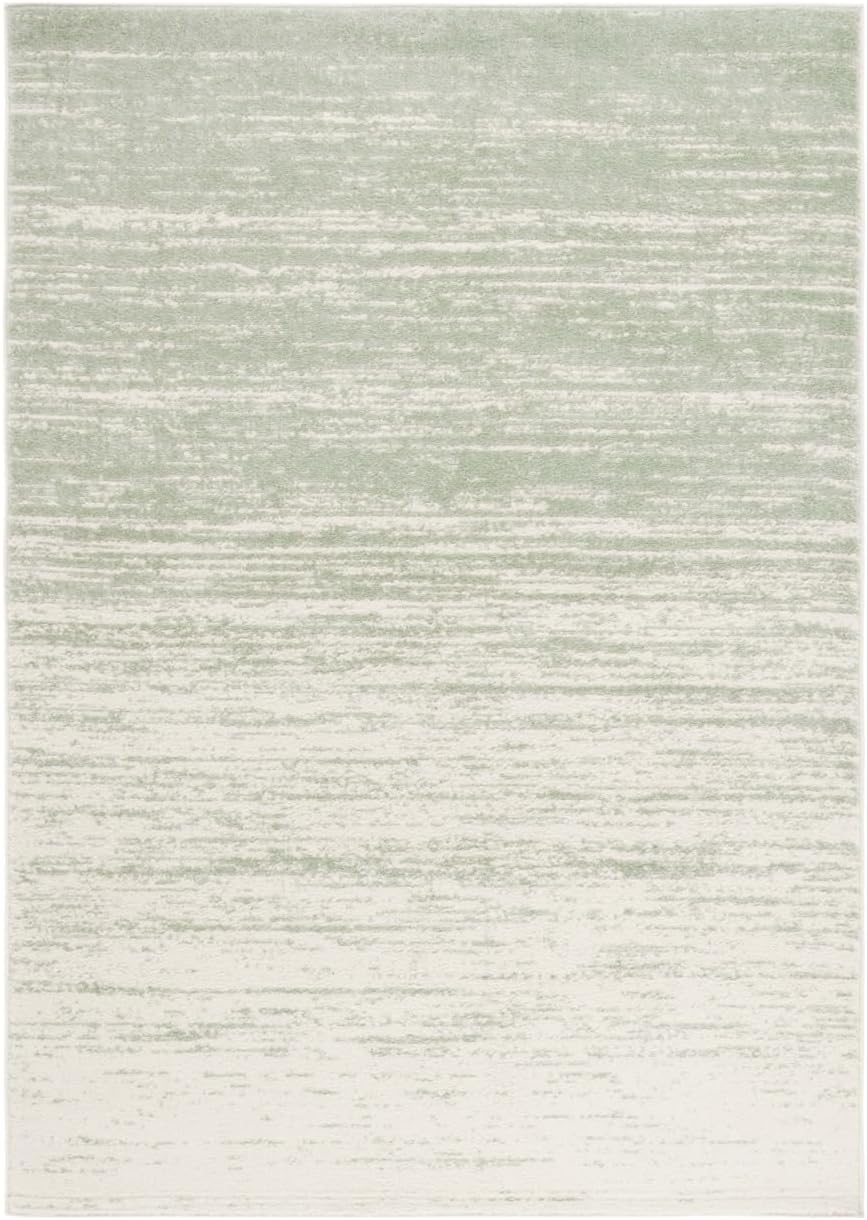 SAFAVIEH Adirondack Collection Accent Rug - 4' x 6', Sage & Ivory, Modern Ombre Design, Non-Shedding & Easy Care, Ideal for High Traffic Areas in Entryway, Living Room, Bedroom (ADR113X)