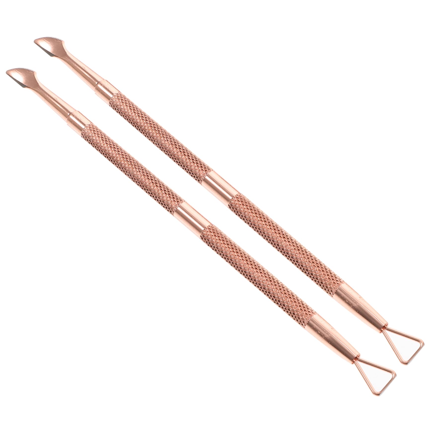 SOESFOUFU 2sets Nail Cuticle Pusher Grip Double-sided Cuticle Pusher Tool Softener Remover Perfect for Home Salon Use 2pcs*2