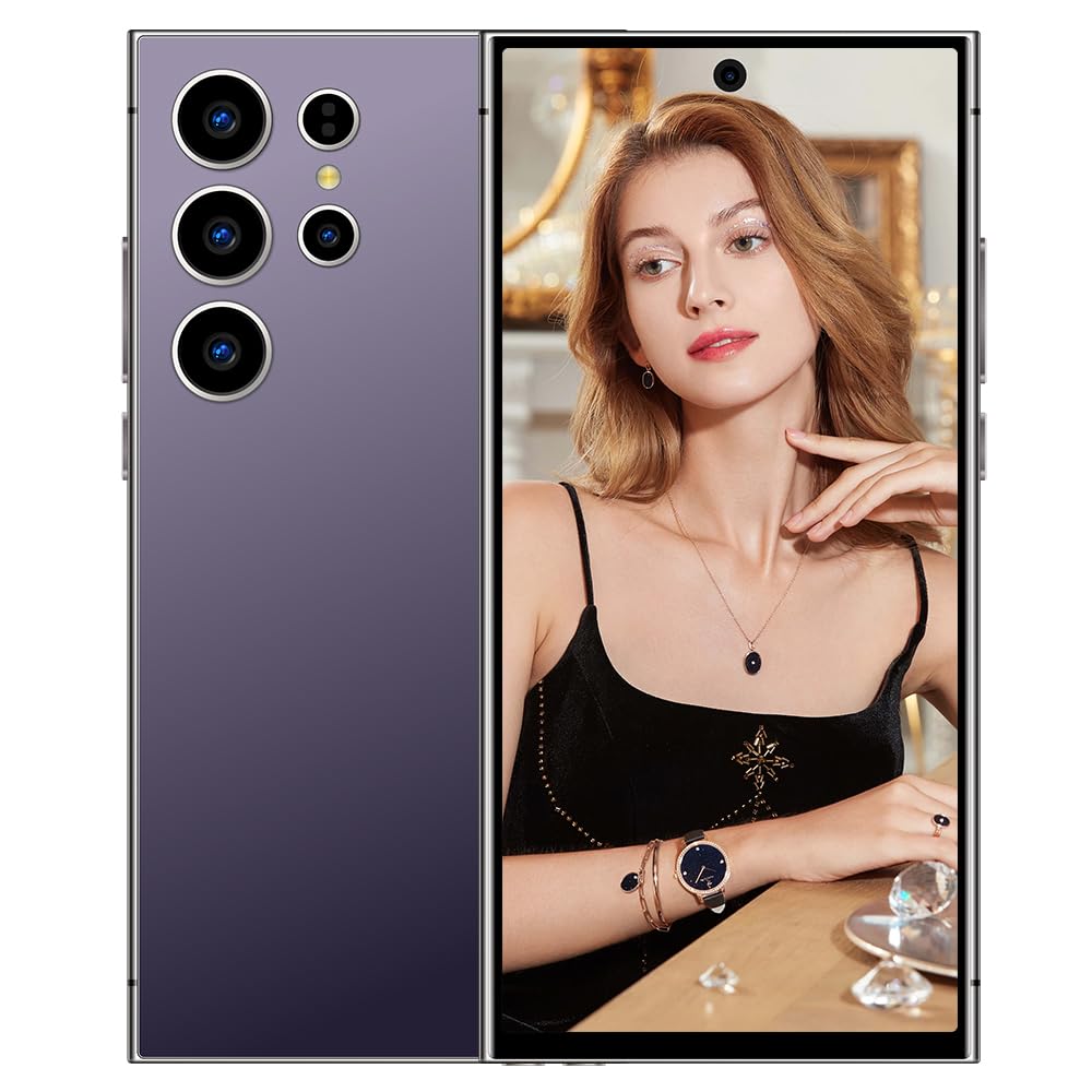 S24 Ultra Unlocked Phones 5G Cell Phone,Smartphone with Tool Pen, Android 14.0 Cell Phone 6GB+256GB Dual SIM Dual Standby (Purple)