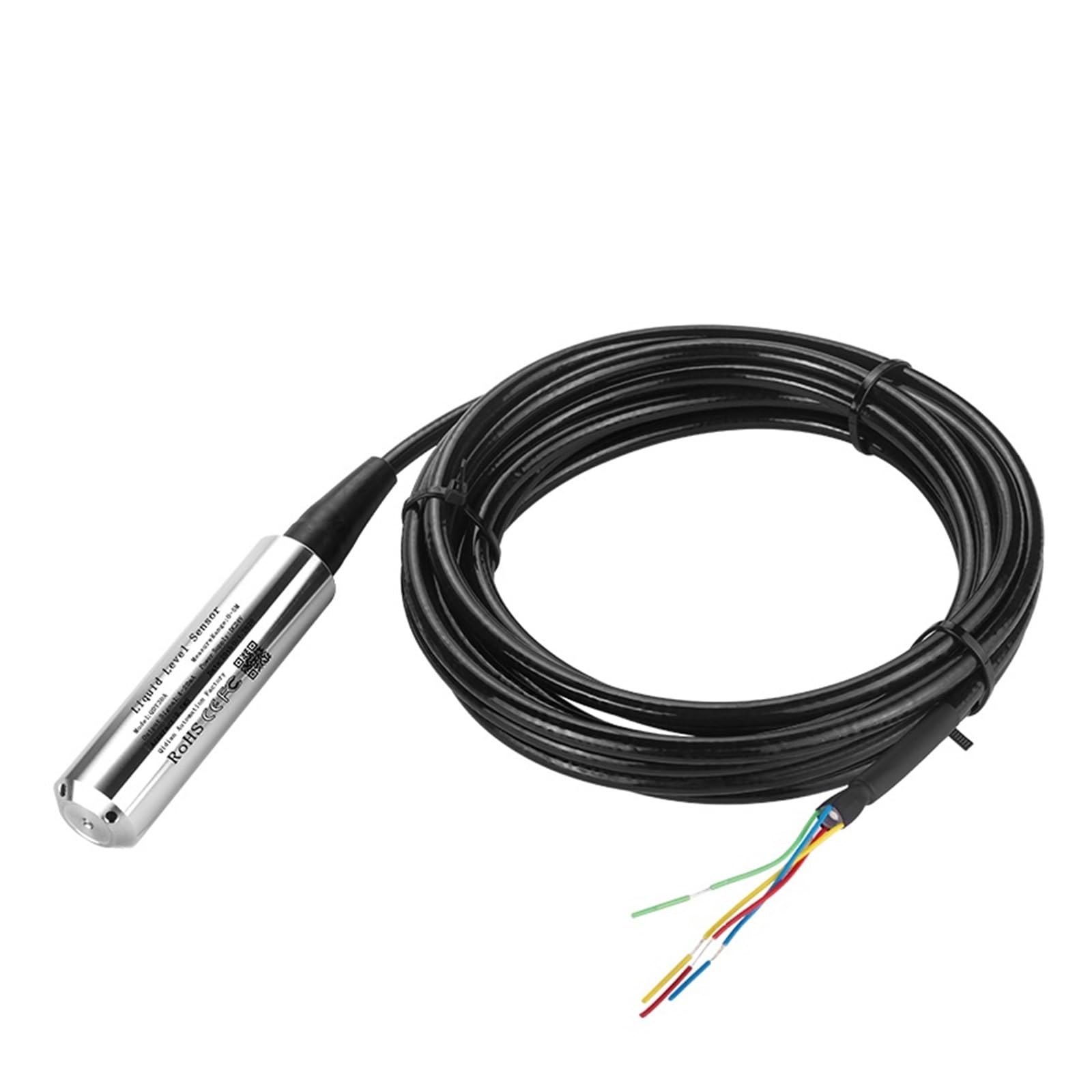 HJCMOONB 4-20ma 0-10V Output Submersible deep Water Well Pump Detection Sludge Level Fuel Level Sensor Table 0-500M(0-10v Output,10m Range 10m Cable)