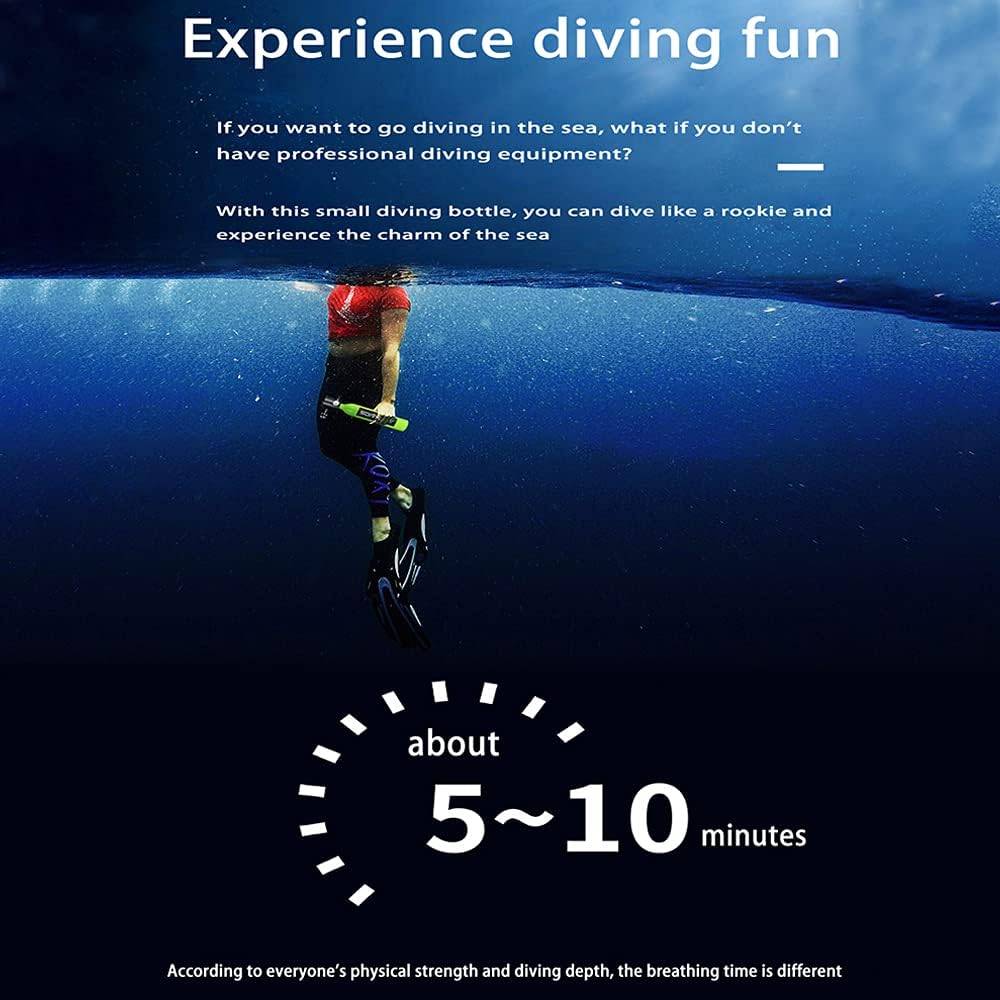 AQUAROBO AR600 Scuba Tank for Diver Mini Diving Tank Mini Scuba Tank Underwater Breath Device Scuba Cylinder with 5-10 Minutes (HS-1) : Sports & Outdoors