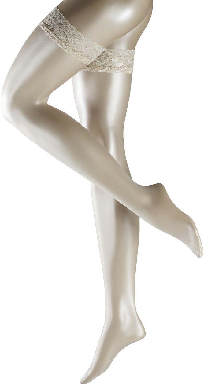 Falke Women's Stay-Ups Shelina 12 Denier, Ultra-Transparent L Hautfarben (Champagne)