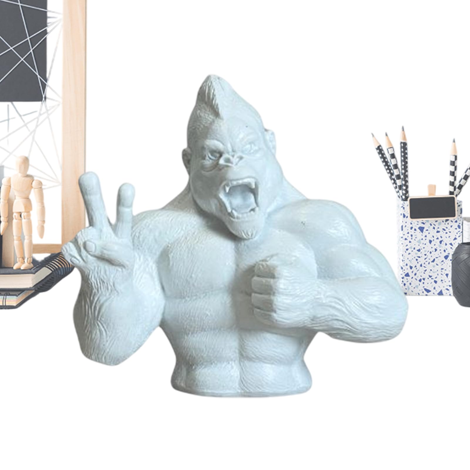 Ornement de bureau jouet de décoration d'orang-outan en résine