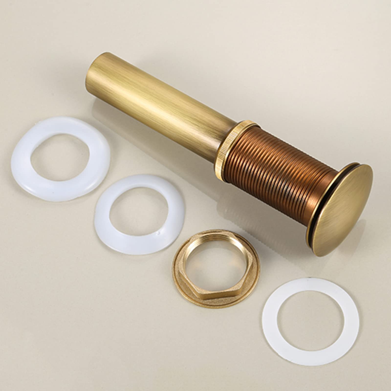 Bonde de Lavabo avec Trop Plein Bonde Clic Clac Universelle Bonde de Vidage Lavabo Pop Up Laiton Rustique 11/4 Pouce Pour Robinet D'évier De Cuisine,UN