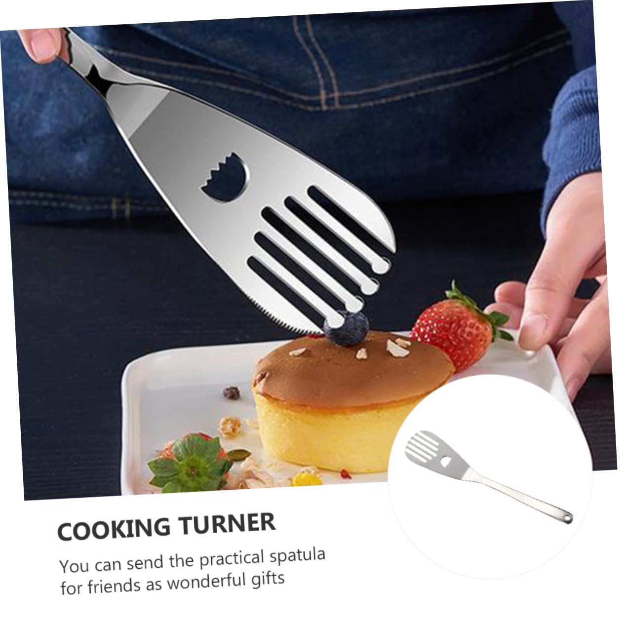 Happyyami 3piezas Espátula De Acero Inoxidable Para Cocinar Herramienta Multifuncional De Repostería y Parrilla Para Freír Cortar y Mezclar La Cocina