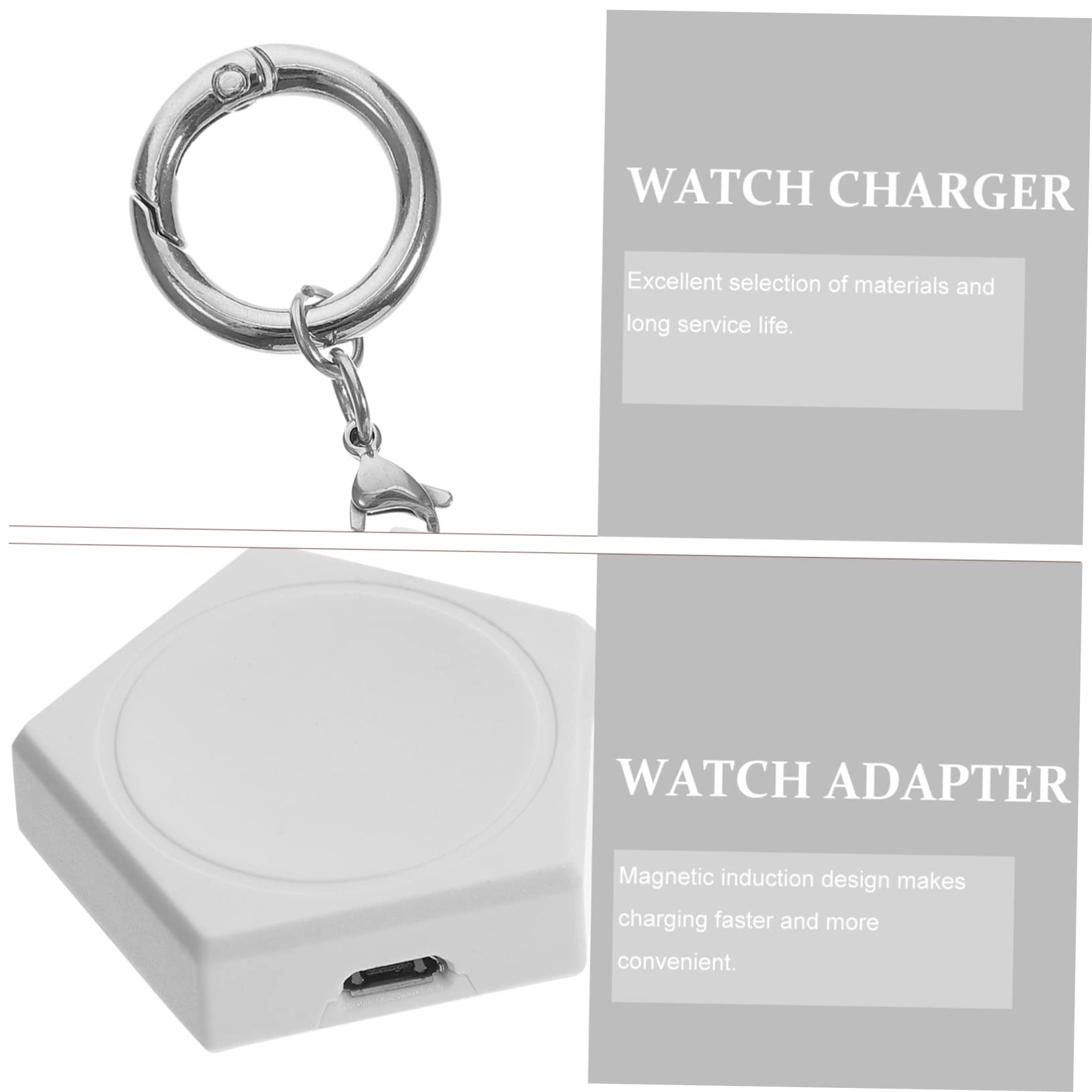 Housoutil 5pièces Chargeur sans Fil pour Montre Watch Adaptateur avec Module Adsorption Magnétique Portable Et Pratique pour Chargement Rapide Et Facile