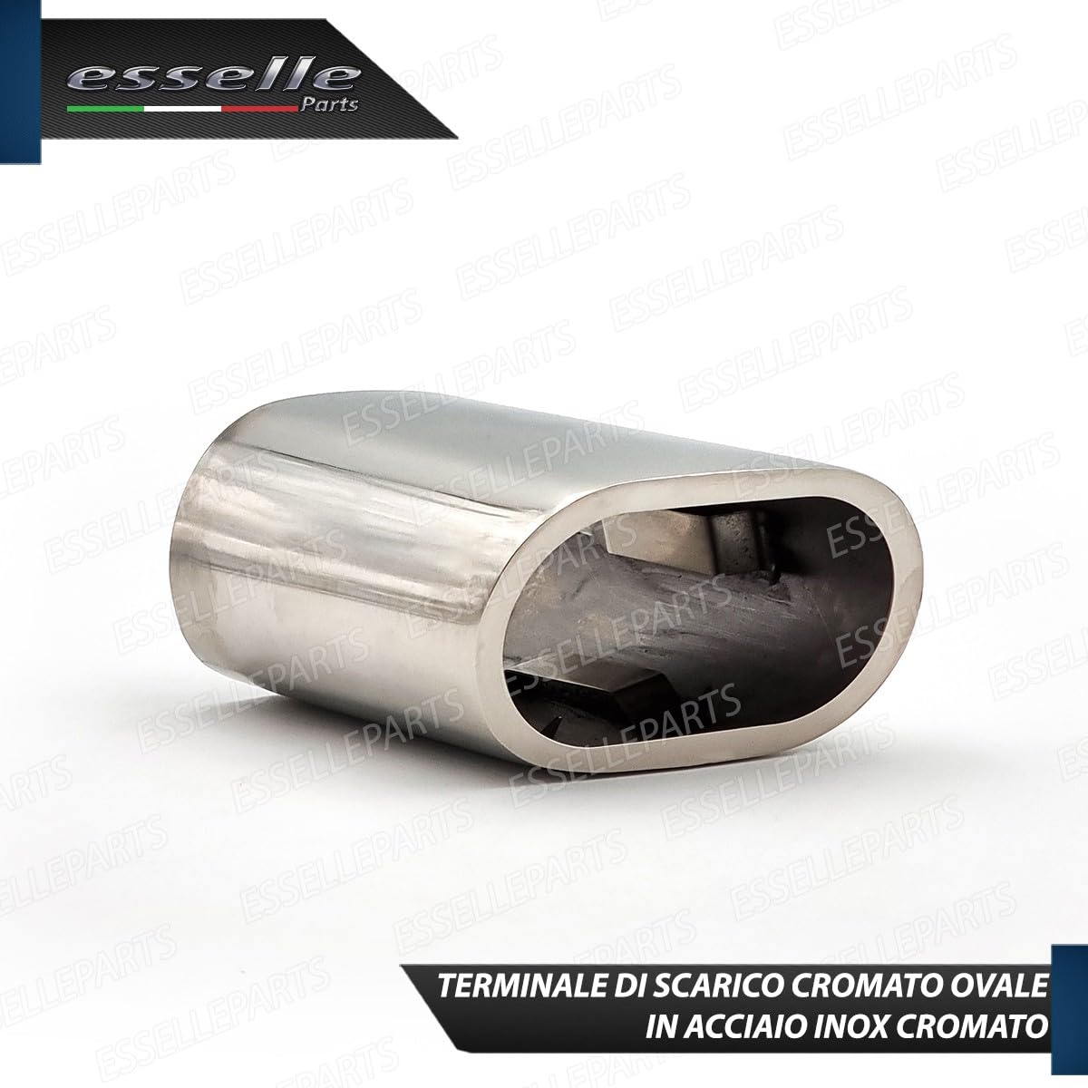 Terminale Scarico Cromato Inox Ovale per Bmw X4 F26 Plug&Play