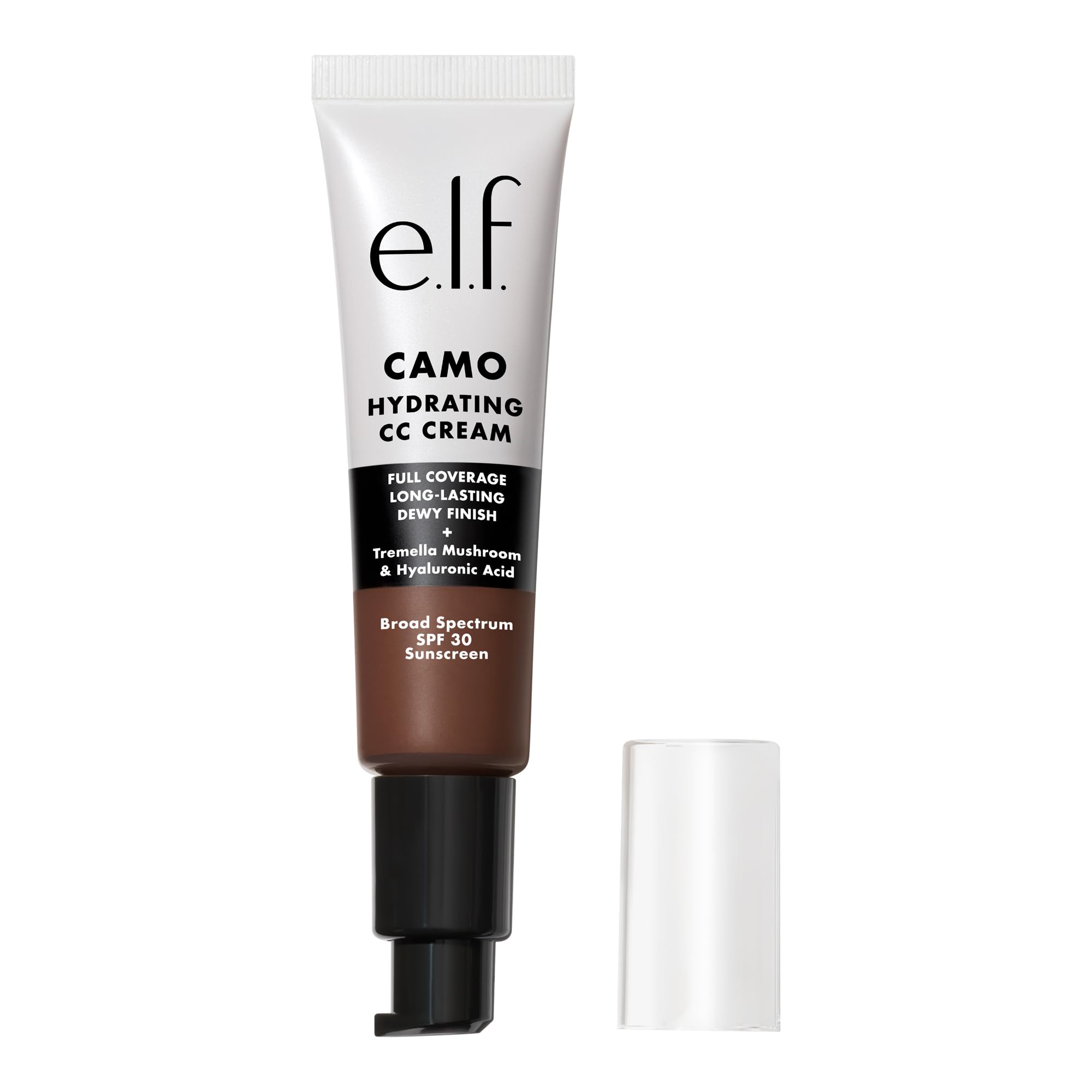 e.l.f. Hydrating Camo CC Cream, Colour Correcting Full Coverage Foundation For A Dewy Finish With SPF 30, Vegan & Cruelty-Free, Rich 650C