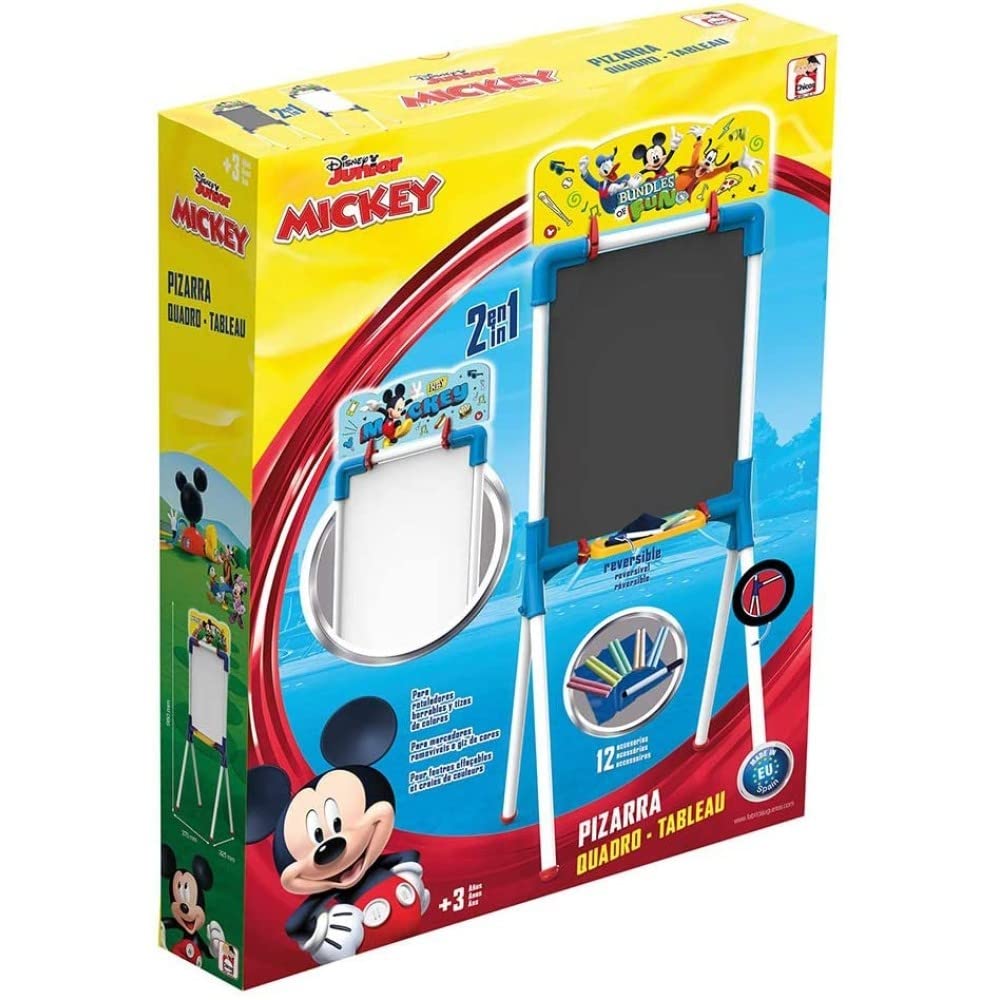 Chicos - Lavagna per bambini Junior Mickey | Lavagna con cavalletto per bambini Disney | 2 3 anni (53053)