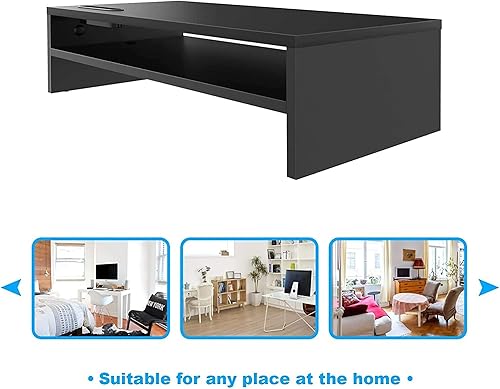 Miniatura 8 de 1home soporte elevador para monitor de computadora o computadora portátil, Negro