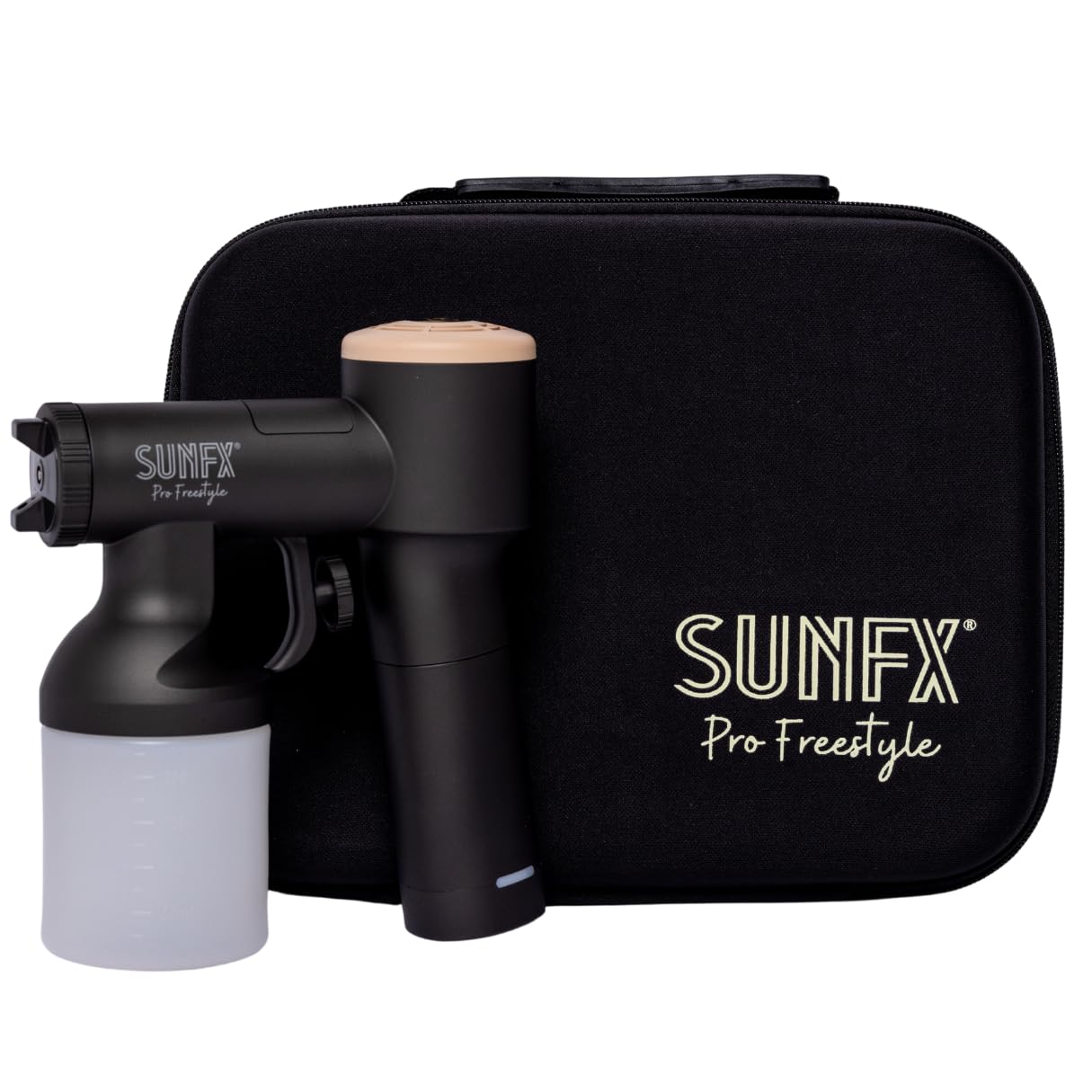 SunFXPro Freestyle Handheld Spray Tan Gun Portable and Rechargeable Airbrush Spray Tan Cordless Machine With Carry Case (Latte)