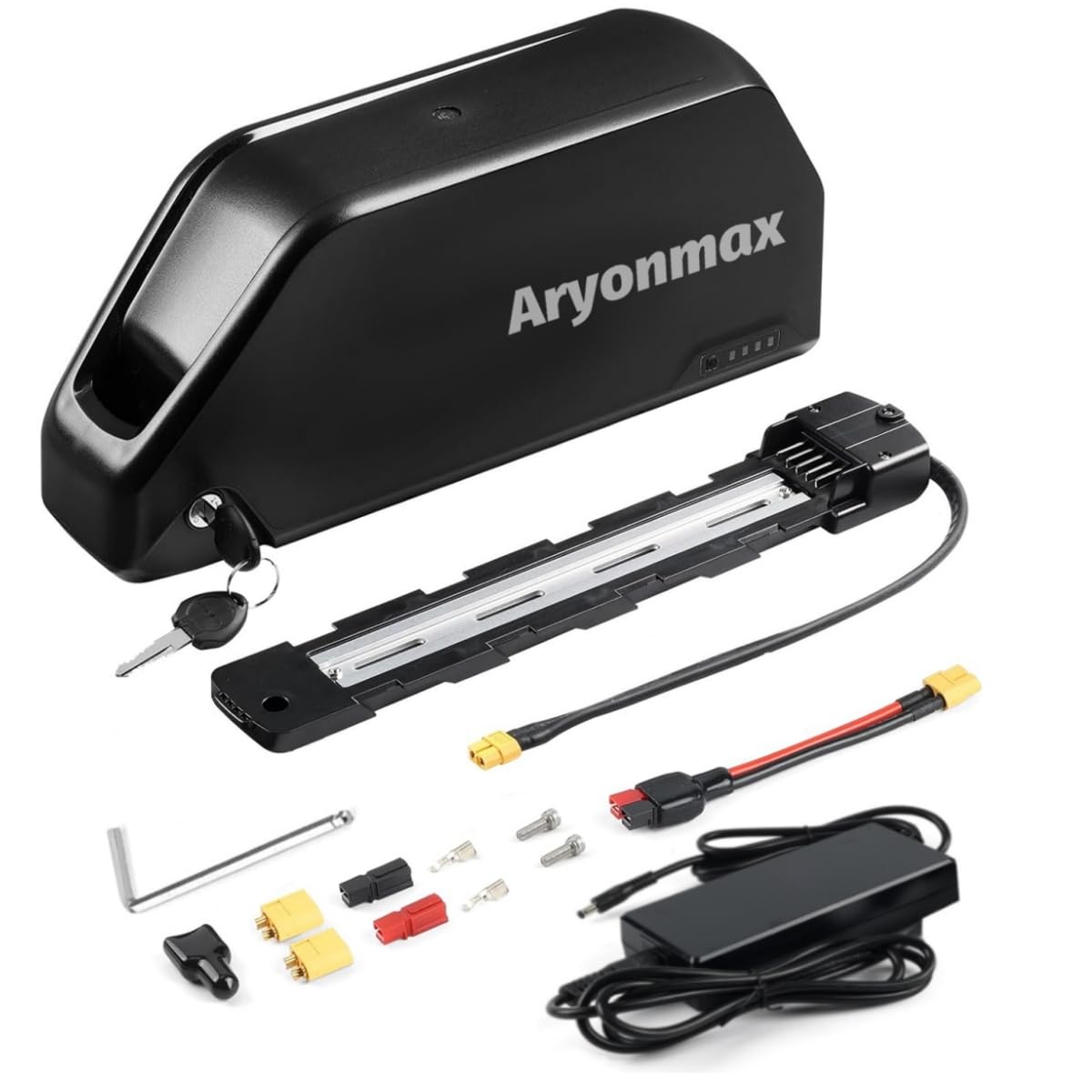 Batteria Ebike 36V 48V 52V 25Ah 20Ah 15Ah 13Ah, Batteria per Bici Elettrica Pedelec, con Base Caricabatterie e Blocco Sicurezza