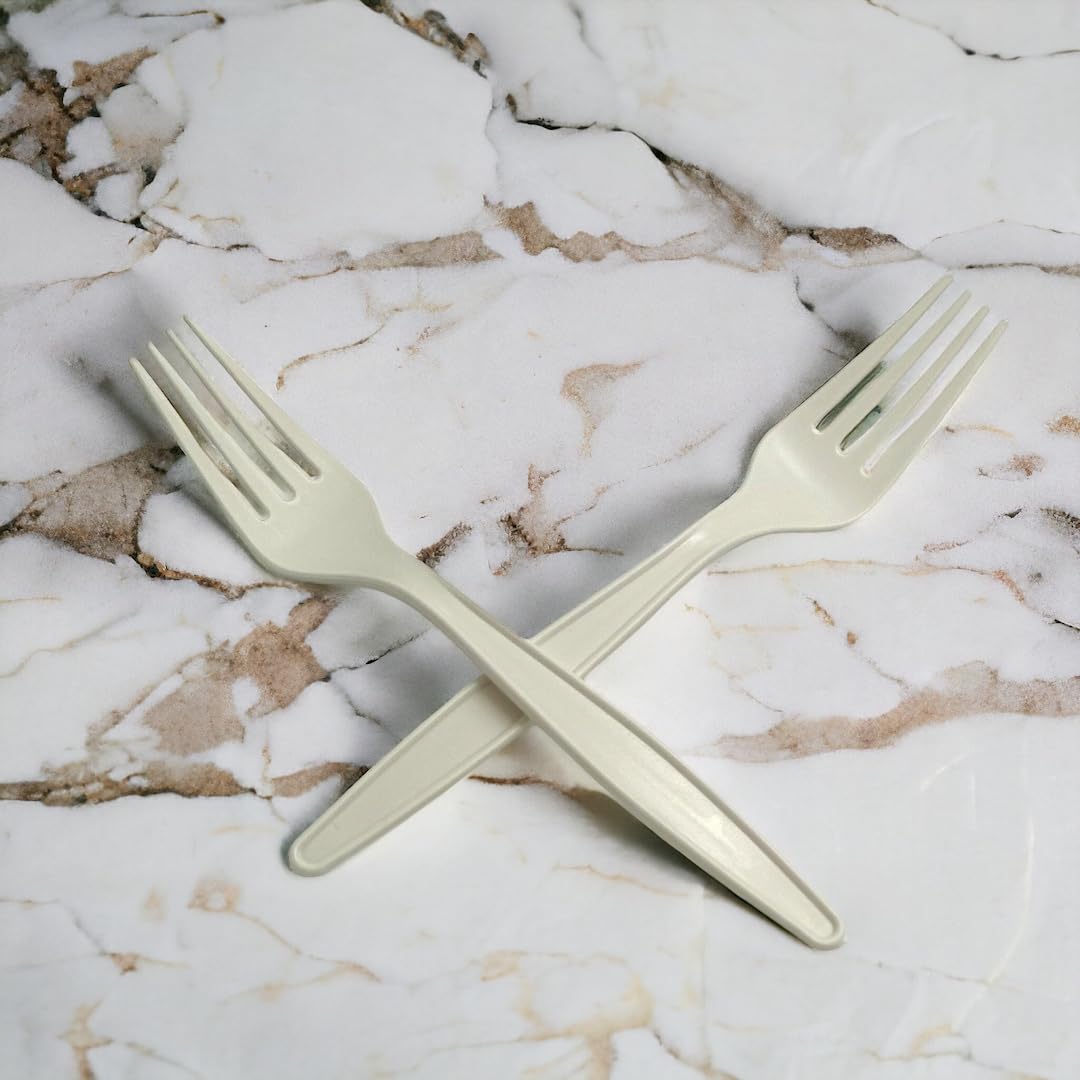 Pak OnePlant Starch Heavyweight Forks, 50ct, White
