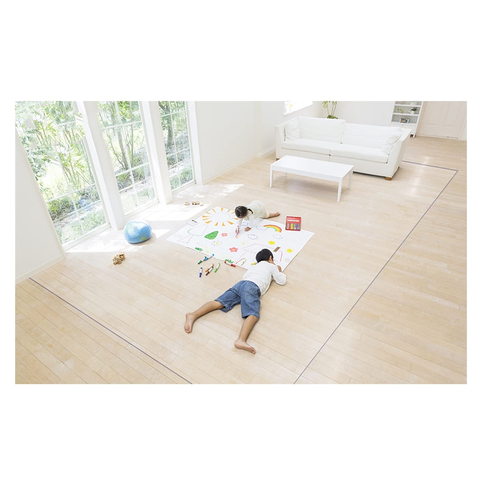 2枚セット！フローリングマット チェアマット フロアマット 凹みキズ防止 床保護 Amazon.co.jp: abvvka- 厚さ2mm床保護マット チェアマット クリア PVC