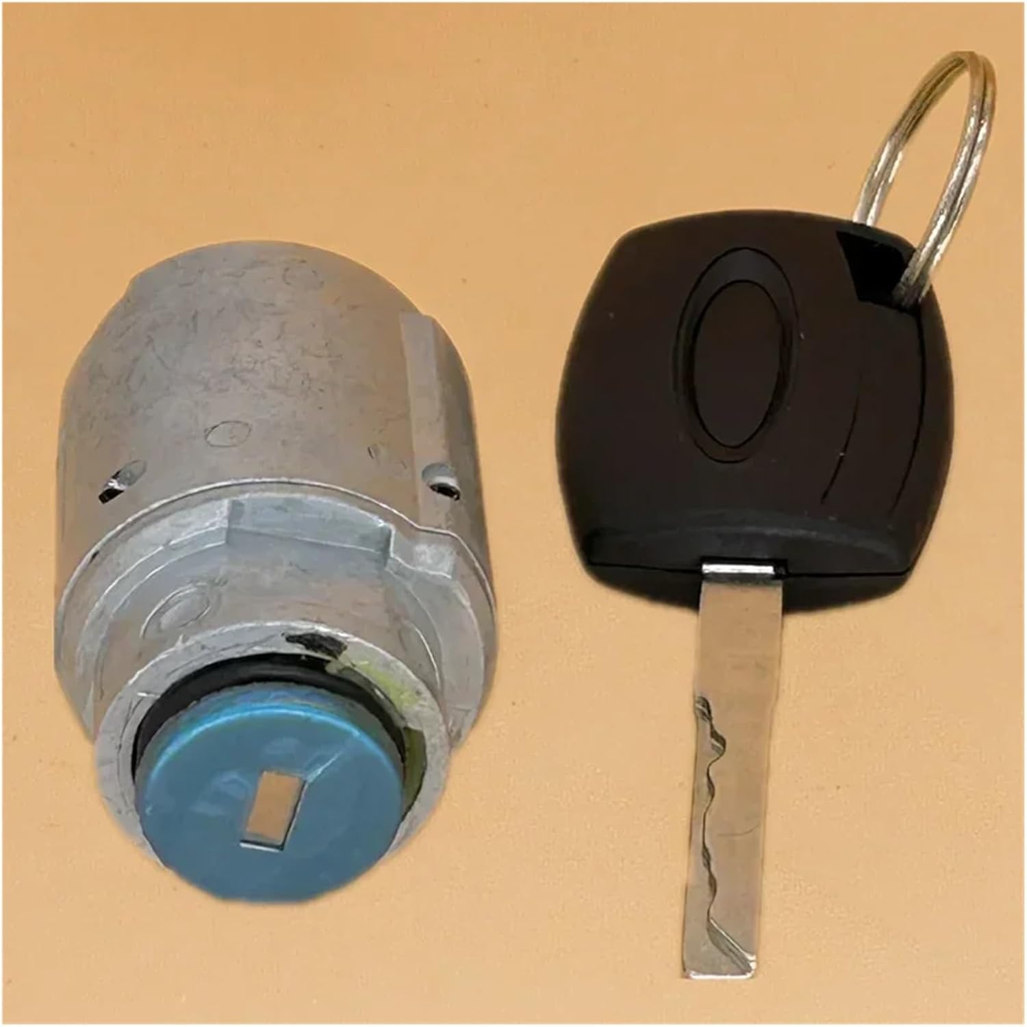 Whole Lock Set Cylinder Ignition Door Bonnet Lock Compatible with Focus II 2005-2014 4M5AA22050BN 1355231(Lock)