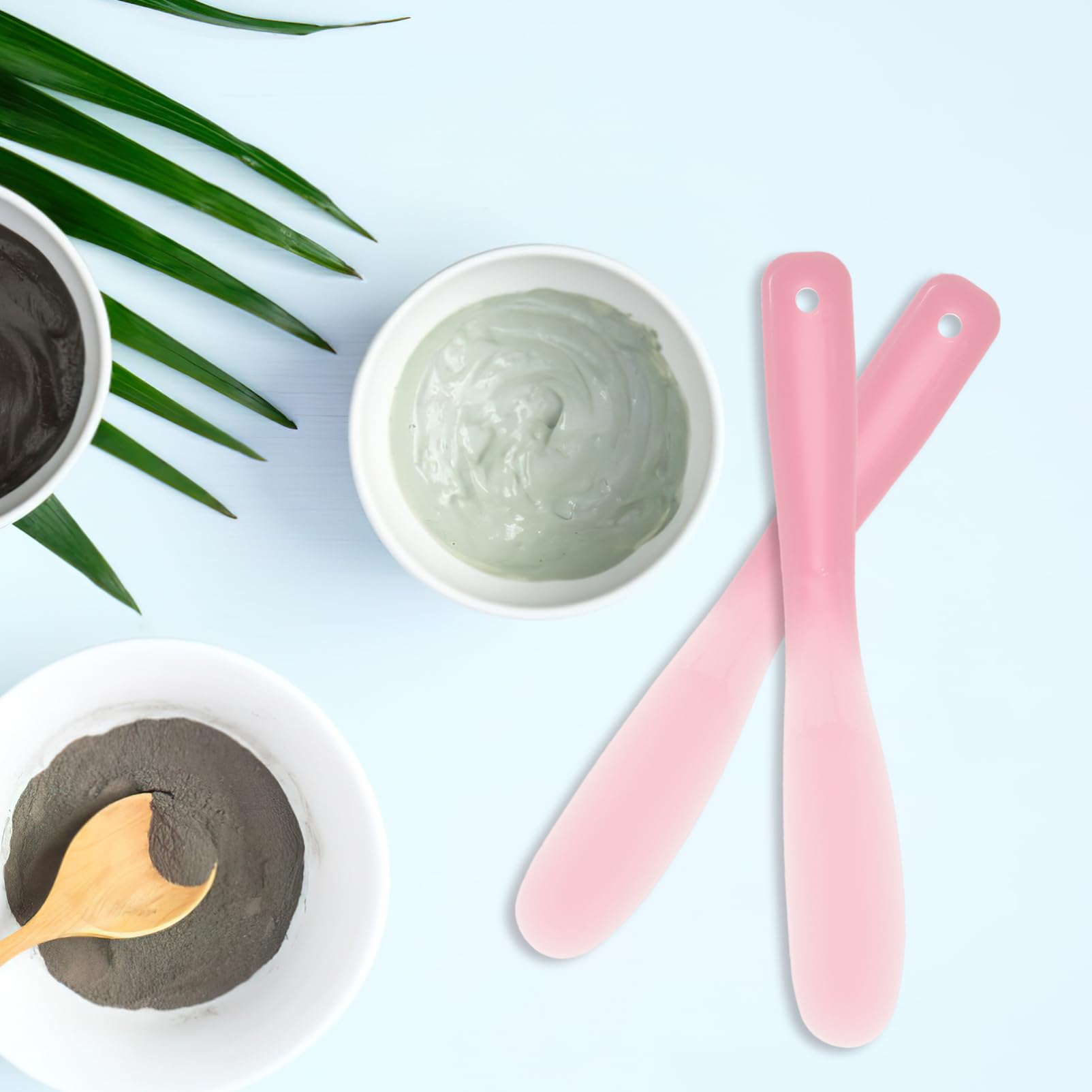 SOESFOUFU Makeup Mixing Tools 10pcs Silicone Spatula Set Beauty Spatula Cosmetic Mixing Makeup Sticks