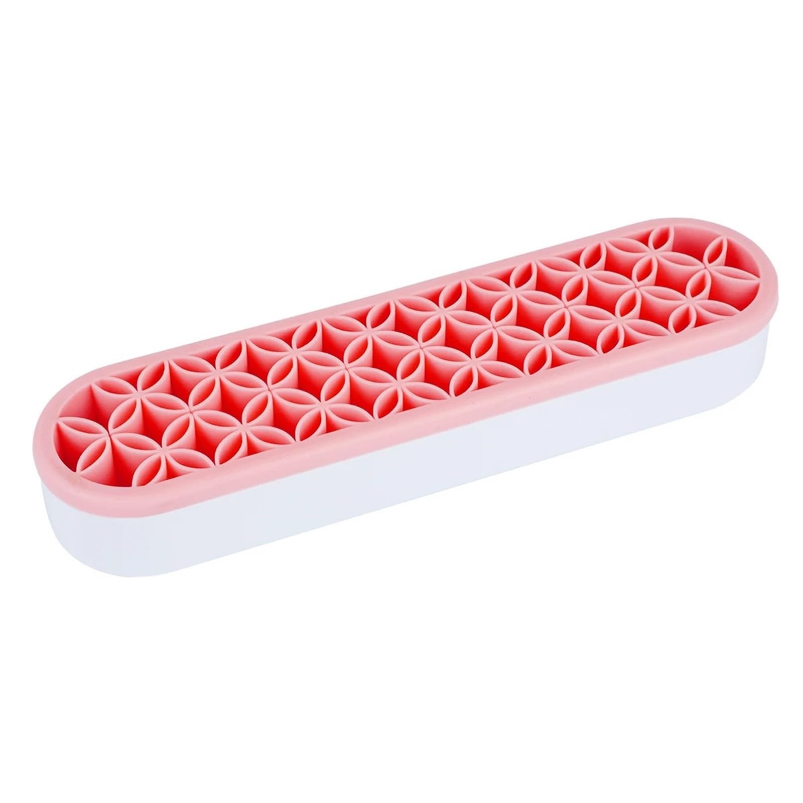 WLIHDB 2Pcs Silicone Nail Brush Makeup Display Stand Rack Storage Case Drying Shelf Holder Organizer for Makeup Brushes(Pink)