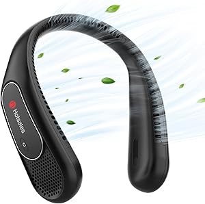 Hotsales Neck Fan, Hands Free Bladeless Neck Fans Portable Rechargeable, 6000 mAh Battery Operated Wearable Personal Fan, Cooling Neck Fan, 3 Speeds, USB Fan Gifts for Men, Women, Travel, Outdoor