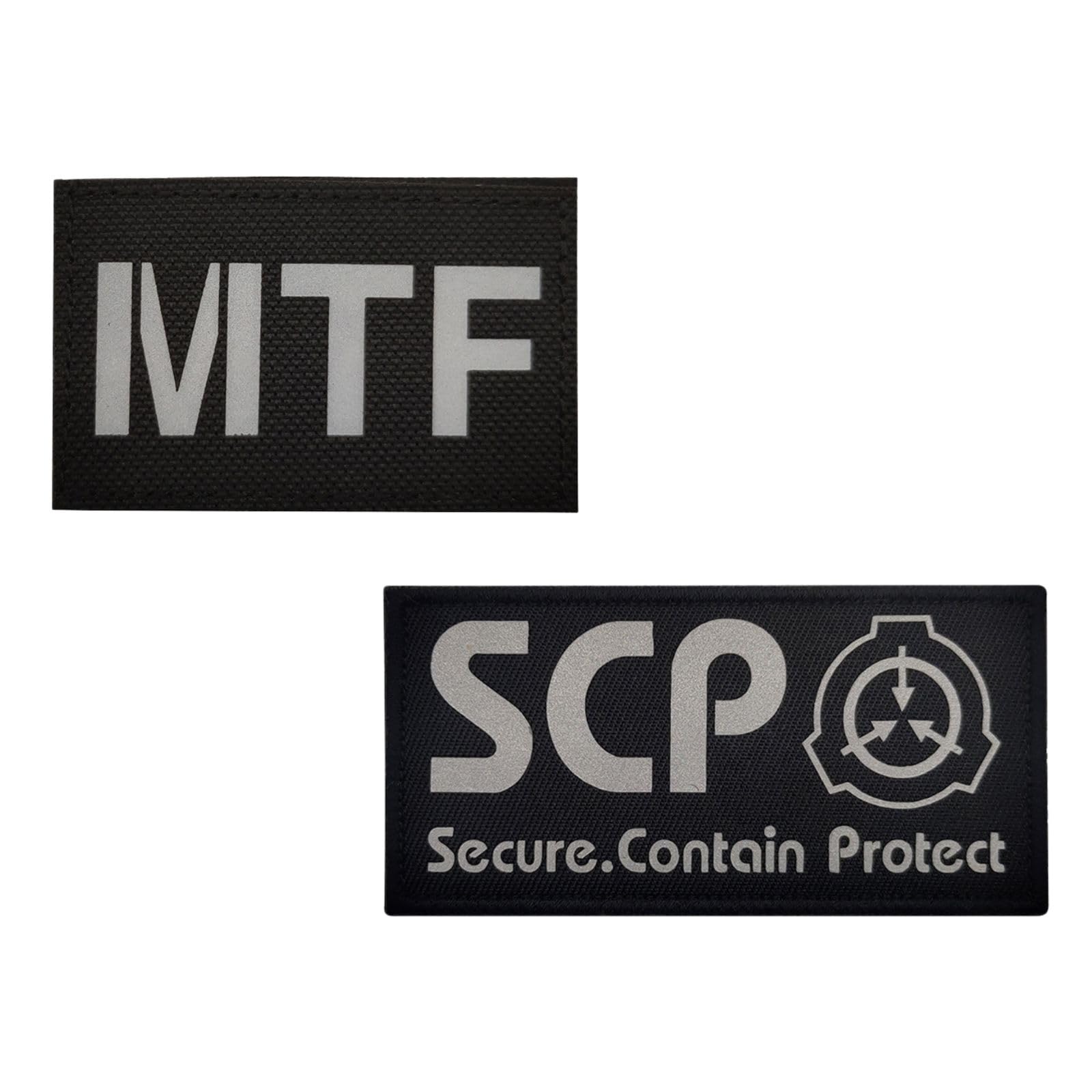 Kseen SCP Foundation Special Containment Procédures Mobile Task Forces Epsilon-11 « Renard à neuf queues & MTF Patch IR réfléchissant et tactique militaire brodé Velcro Tactics Applique Morale Badges
