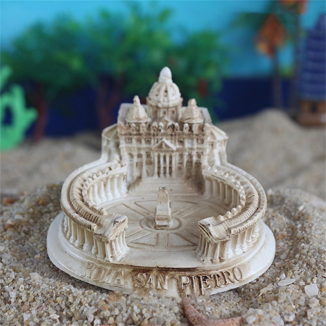 St. Peter's Basilica Church Statue Model, Ancient Roman Architecture Figurines Table Decor Ornament,Italian Rome Travel Souvenirs Figurines for Roman Clultures Lovers Home Decor (St Peter)
