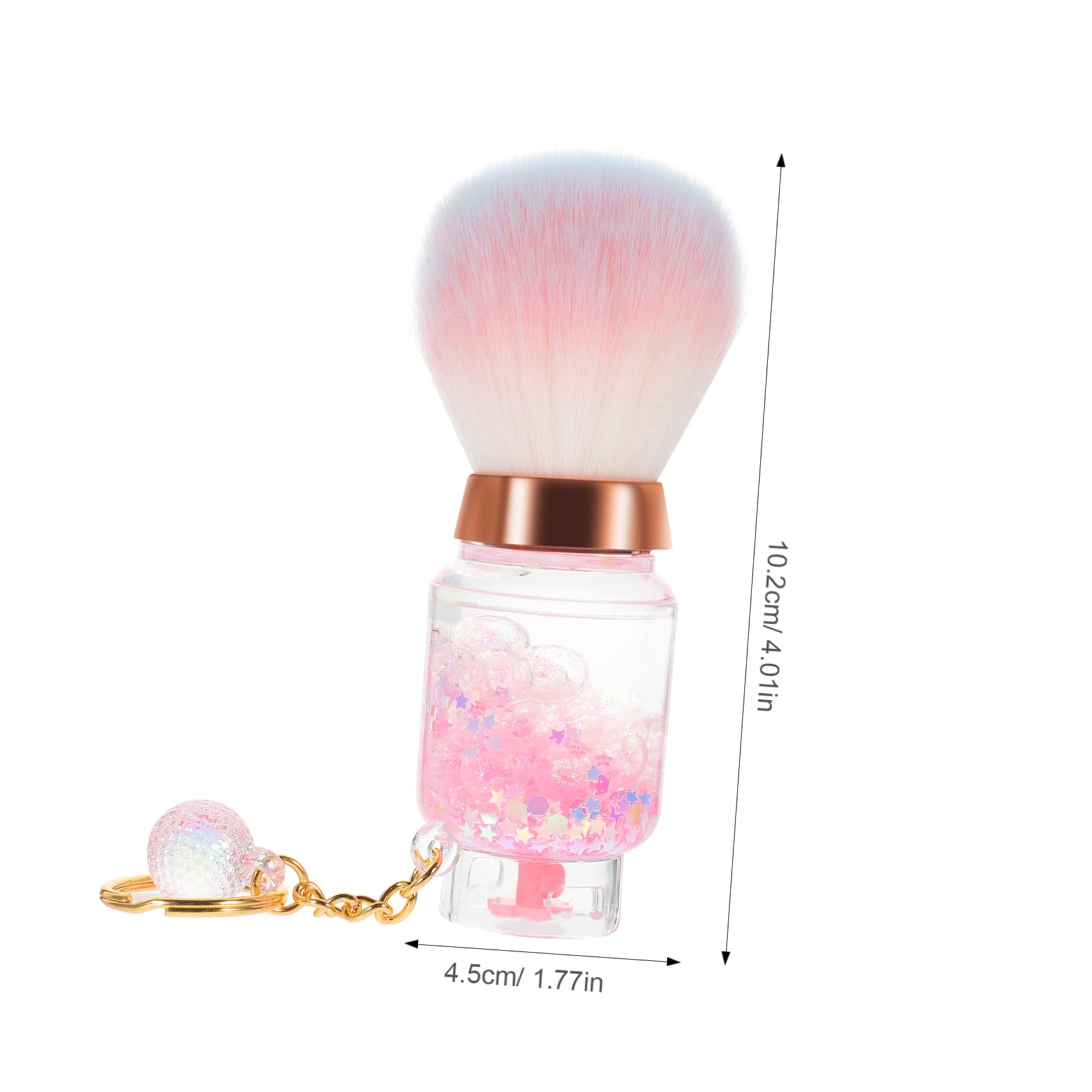 minkissy Travel Makeup Brush Blush Powder Brush Keychain Fashion Gas Bottle Shape for Easy Applicati