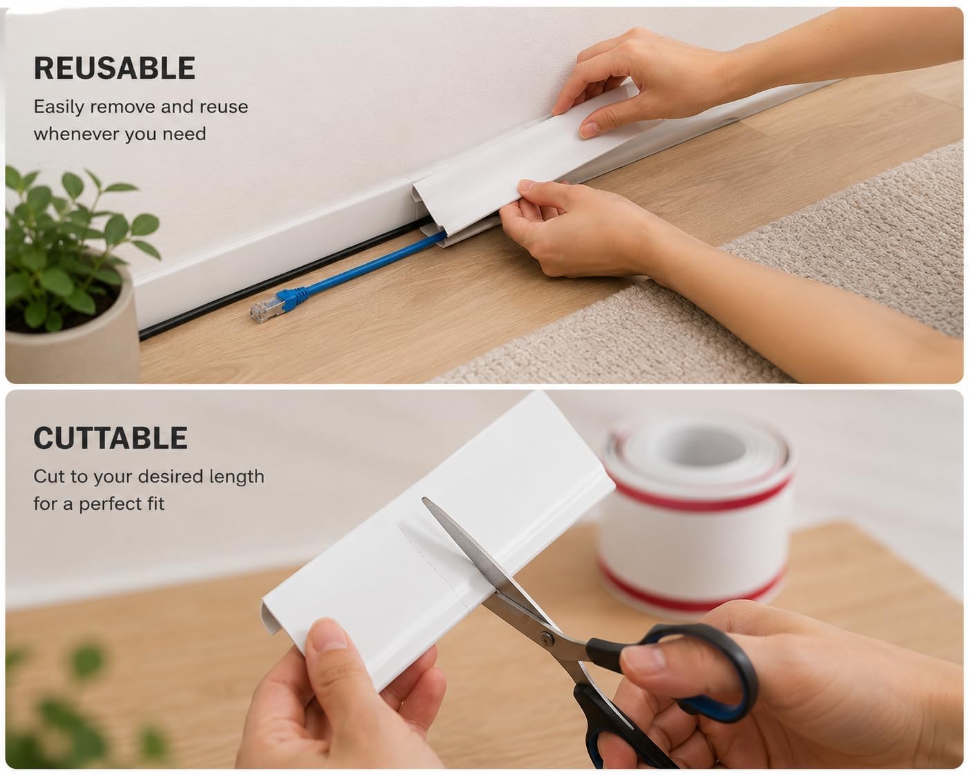 PVC Cord Cover - Cable Protector for Floors -7