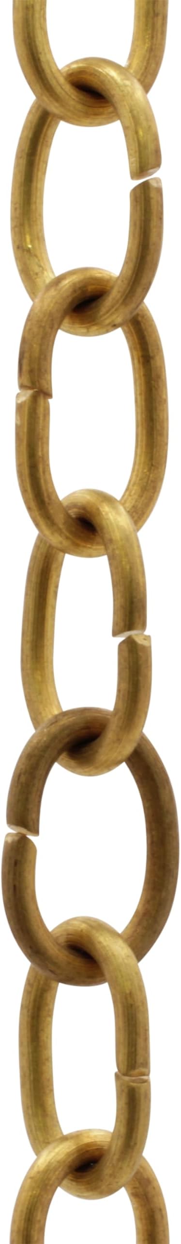 RCH Hardware CH-06-AB-3 Decorative Solid Brass Chain for Hanging, Lighting - Light Oval Unwelded Links (3 ft/1 Yard)