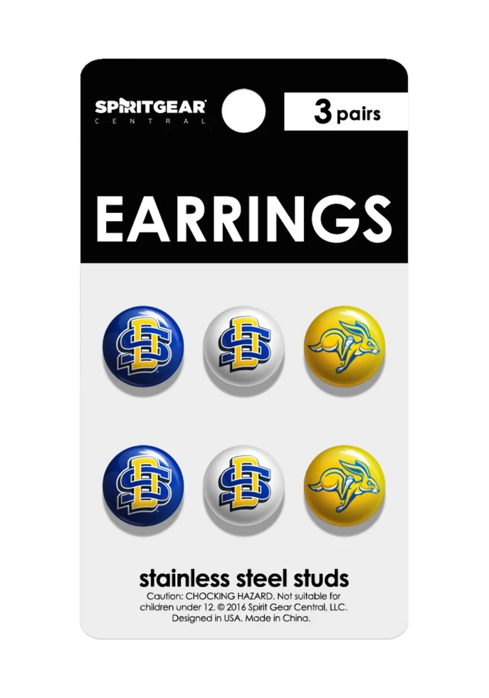 Spirit Gear CentralSouth Dakota State Jackrabbits Stud Earrings