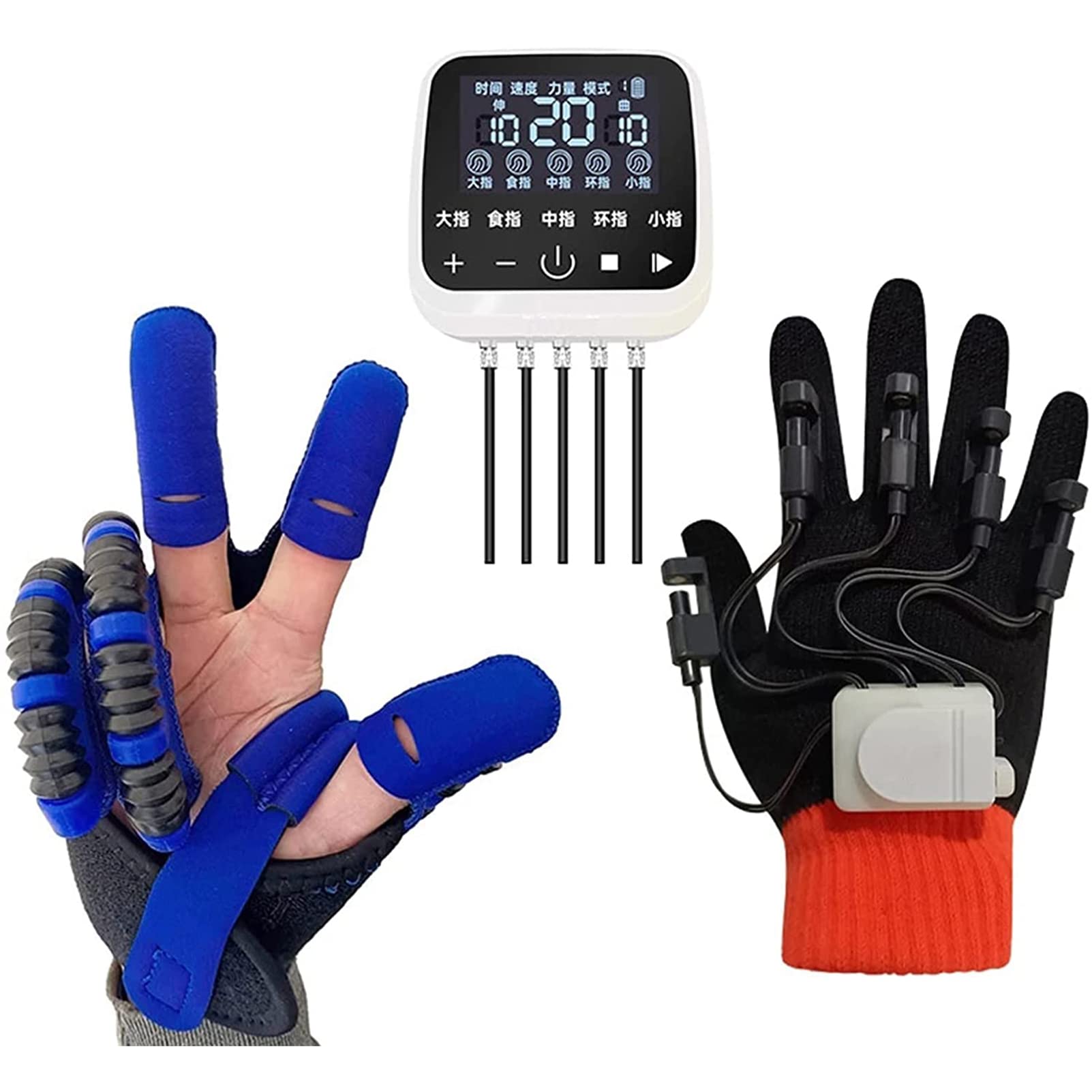 Guantes De Robot De Rehabilitación De Manos, Dispositivo De Entrenamiento De Dedos Eléctrico, Rehabilitación De Guantes De Espejo, para Pacientes con Hemiplejía por Accidente Cerebrovascular