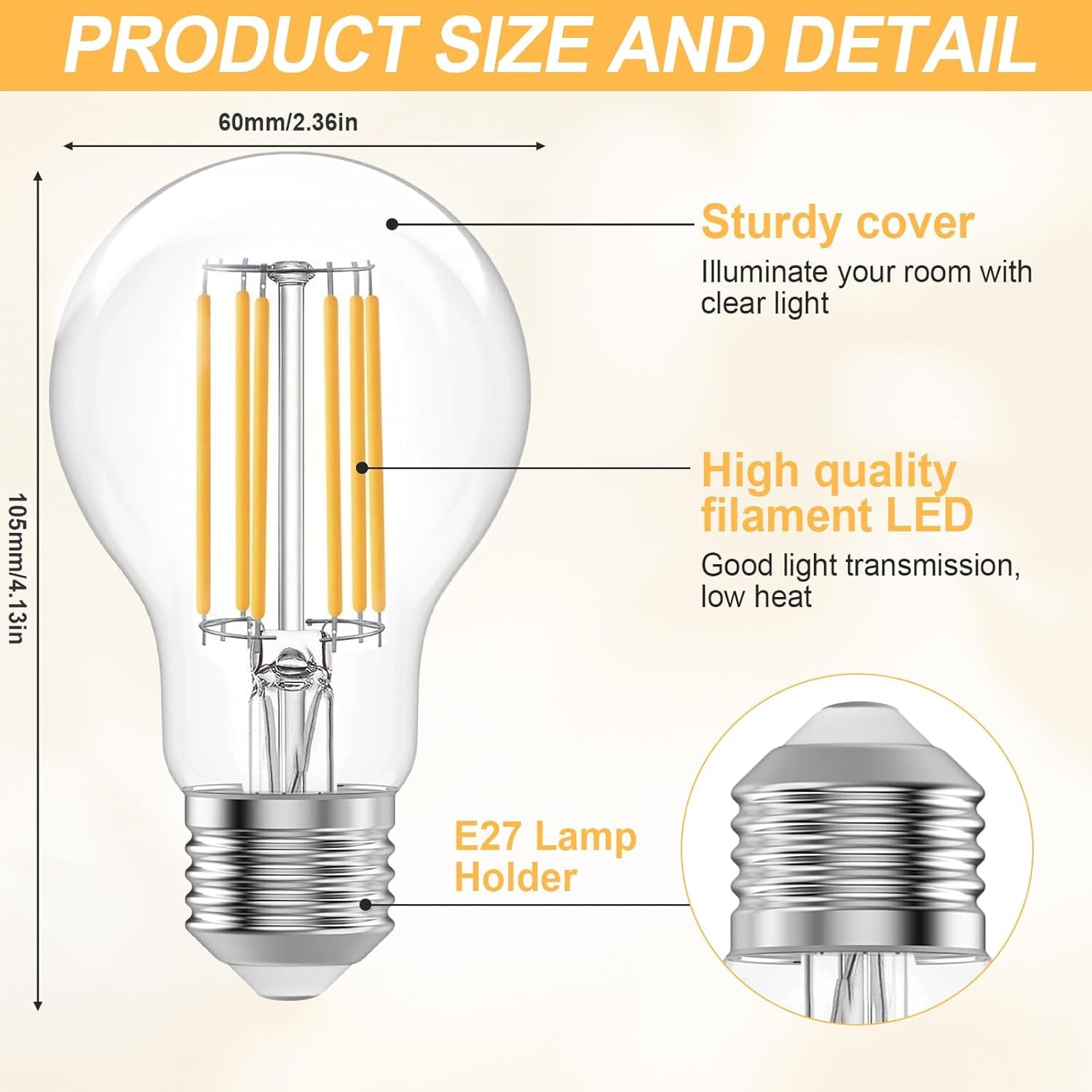 16 Pezzi Portalampada E27 con Cavo + 6 Lampadina LED E27 + 1 Pezzo Tester di Tensione VDE,Lampade Basi con Filo e Terminale,Lampadine LED Luce Calda per Cantiere,Soggiorno,Lavori