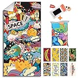 WLZP 【2022NEW】 Microfaser Strandtuch,Leicht und Kompakt Stranddecke-150x75cm,Schnelltrocknend,Saugstark,Weich.Das Beste Pool Handtuch Badetuch auf Schwimmen,Sport,Geschenke wasserdichte Hülle