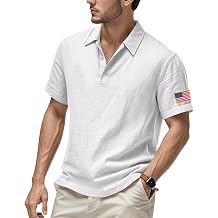 Mens Golf Shirts Workout Button Down Collared Pullover Short Sleeve Business Slim Fit Casual Summer Basic Tops