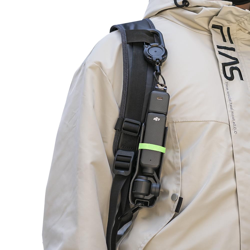 DJI Pocket 3 Bag Retractable Lanyard Buckle Mount with a 1/4" screw, Backpack Retractable Buckle Mount, Upgraded 60cm（23.6in)Stainless Steel Cord for