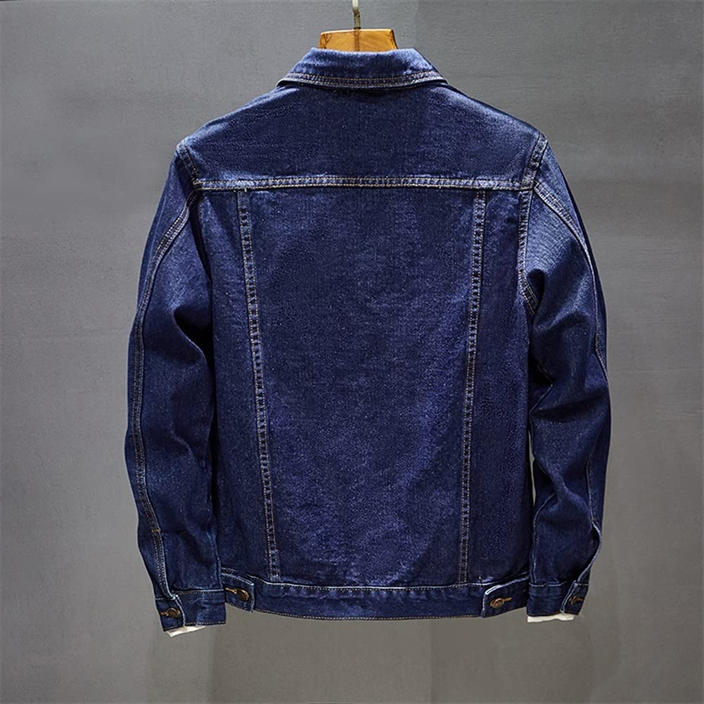 ENEN Veste Jean Homme Délavé - Style Camionneur Vintage, Taille M-4XL, Pour Toutes Saisons