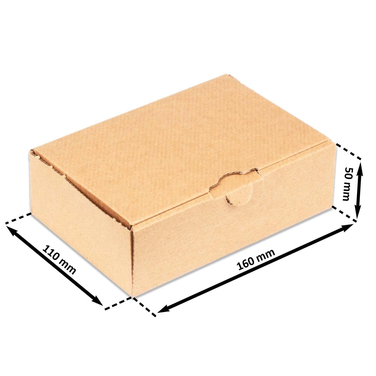 1000 Maxibriefkartons 160 x 110 x 50 mm MB-1 braun stabil Maxibrief Karton Faltschachtel Versandkarton für Post DHL Versand DIN A6 Warensendung Büchersendung Versandschachtel (1000 Stück)