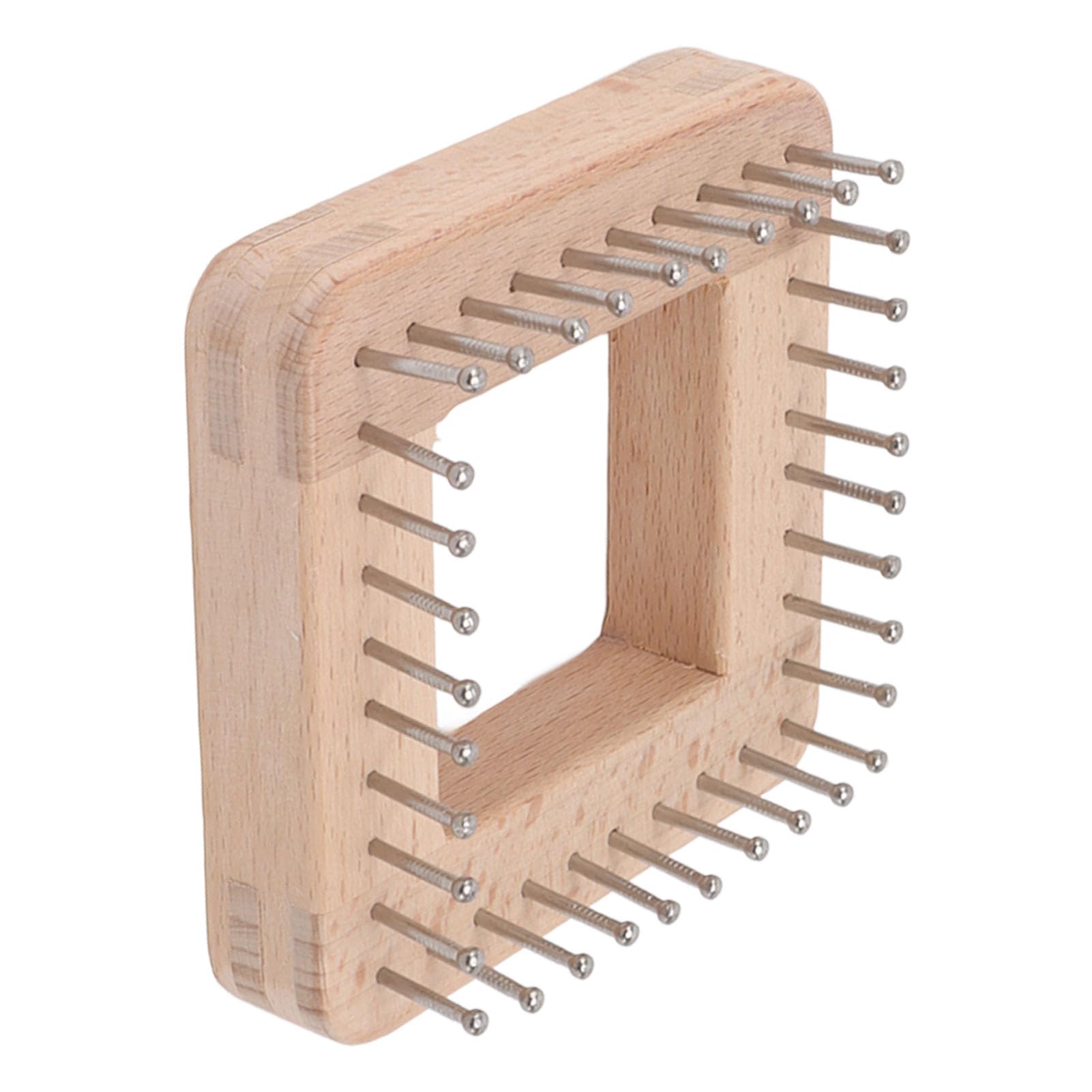 Tabla de tejer de madera Tyenaza pequeña con ganchos para tejer mini mantas 8
