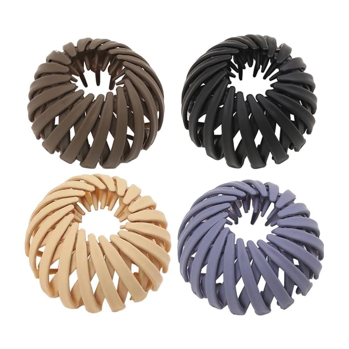 Pettine Capelli 4 Fermagli Per Capelli Con Nido Di Uccello Opaco, Morsetti Per Artigli Per Chignon, Fermagli Per Chignon, Porta Di Cavallo Espandibile Accessori Capelli