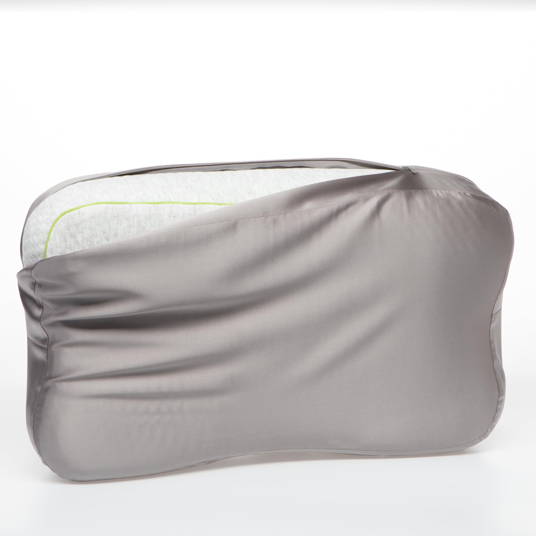 Seiden Kissenbezug 30x50 cm aus 19 Momme, hellgrau, passen für Blackroll Recovery Pillow