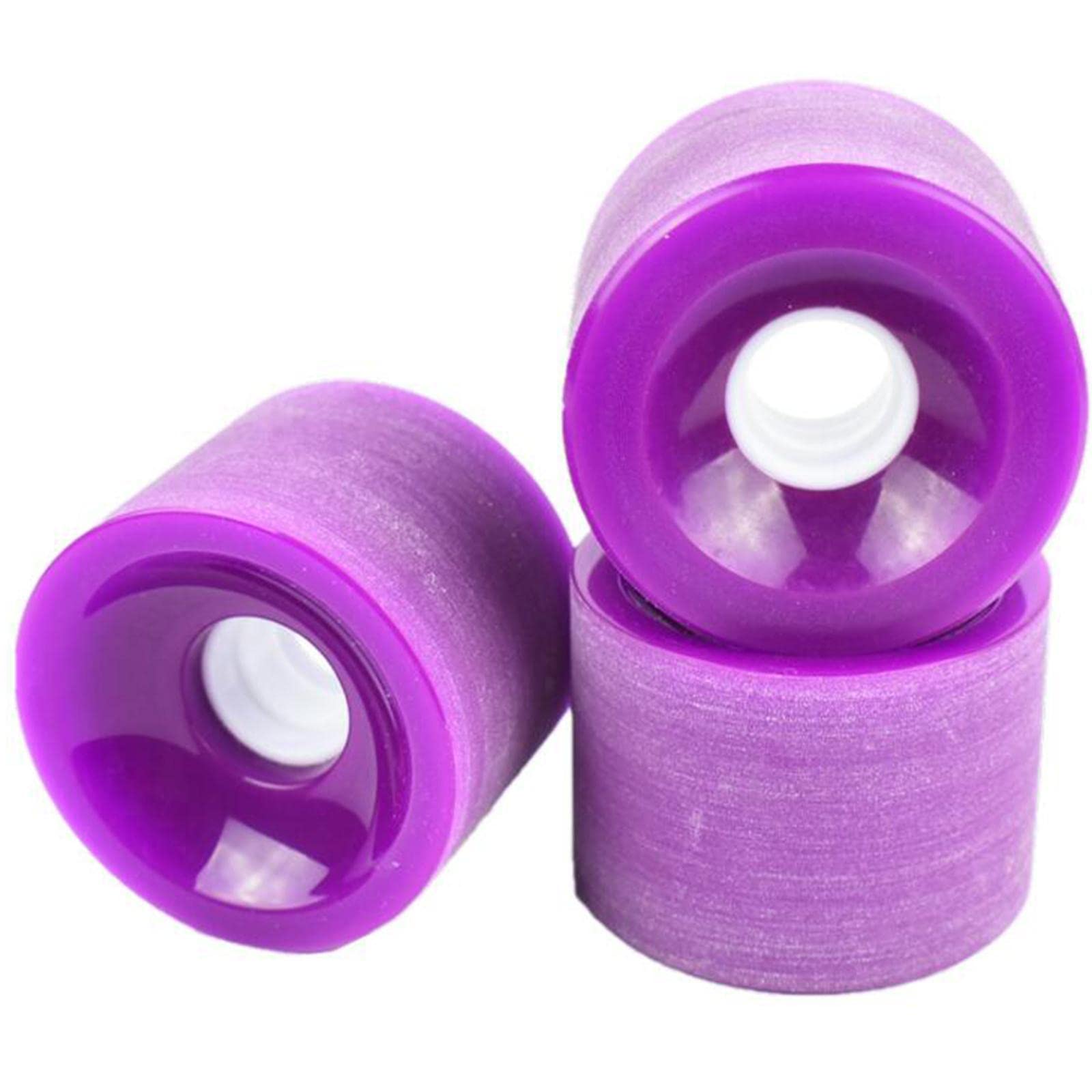 Oshhni 4 Pièces Roues de Skateboard Longboard Roues de Remplacement Mini Cruiser Accessoires d'entretien en PU Solide pour Absorption des Chocs Adapté à