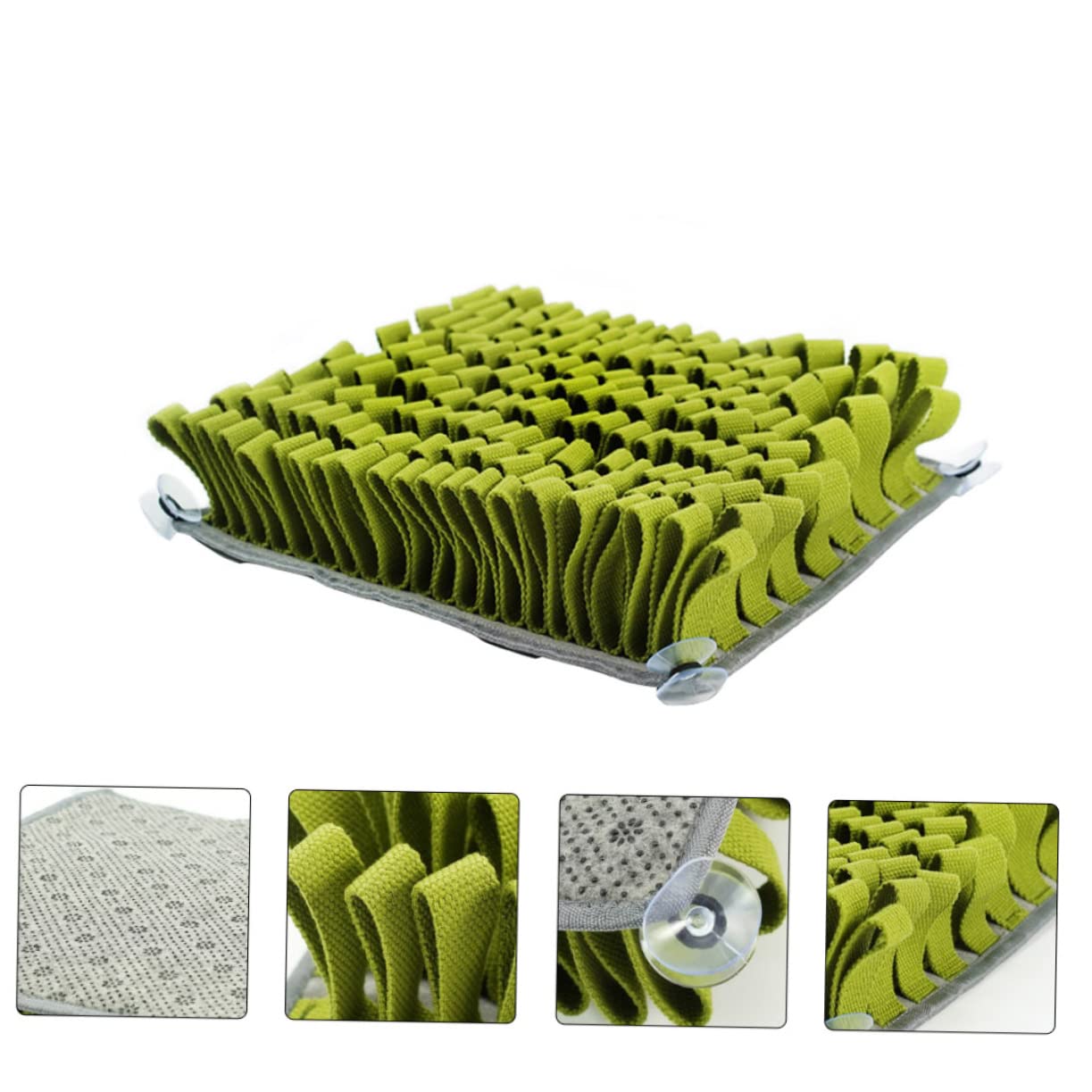 Angoily Tapis d'alimentation pour Chien Renifleur, Vert, Peluche