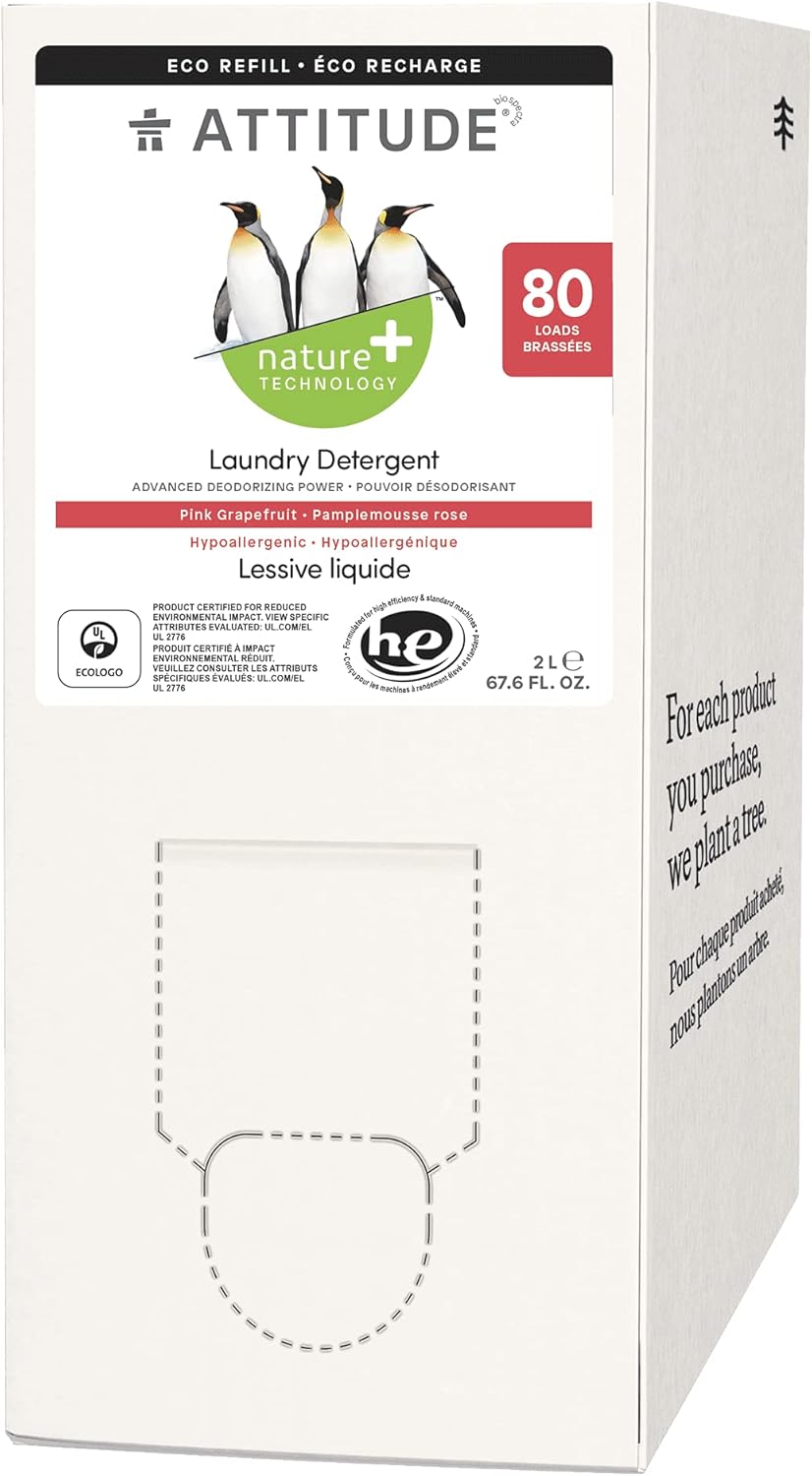 ATTITUDE Liquid Laundry Detergent, EWG Verified Laundry