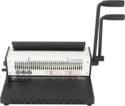 Máquina de encuadernación, carpeta en espiral de paso 31, 34 agujeros, 2 bobinas, kit de materiales de encuadernación de libros para tamaño de carta