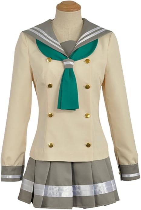Amazon Cosmoon 松浦果南 黒澤ダイヤ 小原鞠莉 ラブライブ サンシャイン 風 Aqours スクールアイドル 浦の星女学院制服 コスプレ衣装 女子制服 三年生 女性用m コスプレ 仮装 通販