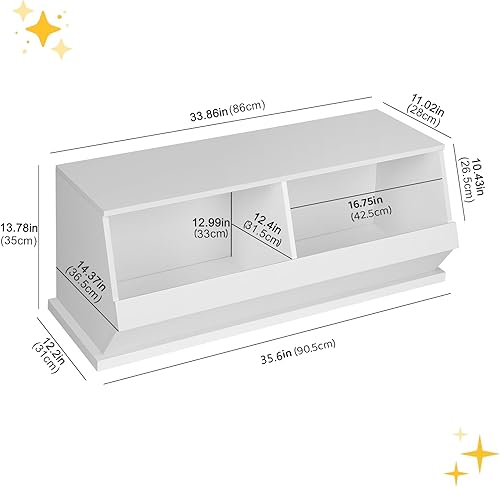 Miniatura 7 de Cowiewie Organizador de almacenamiento de juguetes, estante apilable de almacenamiento de juguetes para niños, caja de juguetes de gran capacidad