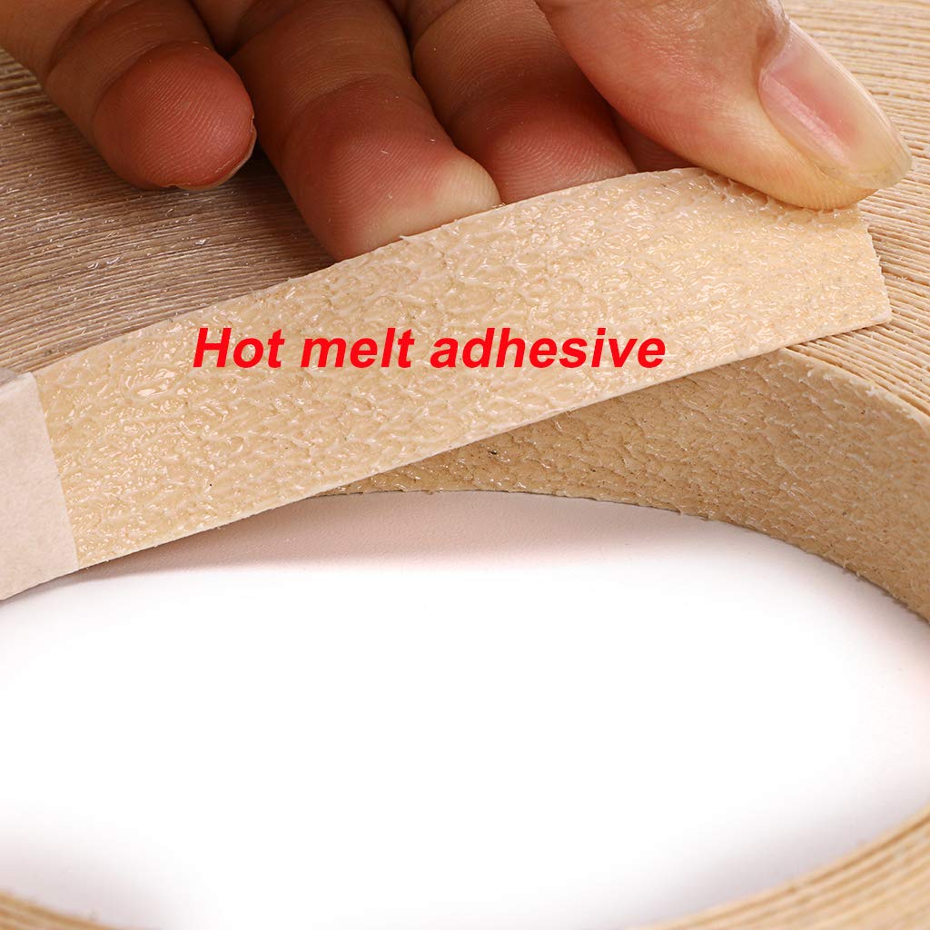 Skelang Impiallacciatura Legno, Legno impiallacciato, Striscia di canto termoadesiva in melammina, 19 mm× 15 m per mensola, armadio, telaio della porta (rovere rosso)