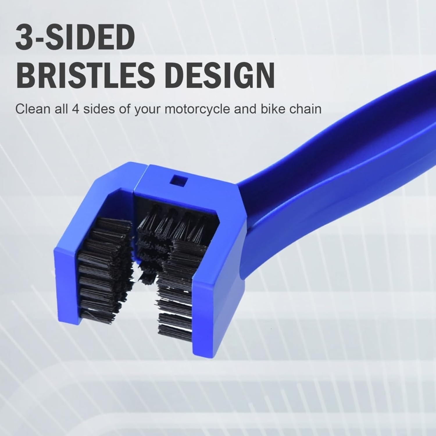 Storn Motorcycle & Bicycle Chain Cleaner Brush – Reusable 3-Sided Oiling Tool for Deep Cleaning of MTB, Road Bike & Cycle Chains 1