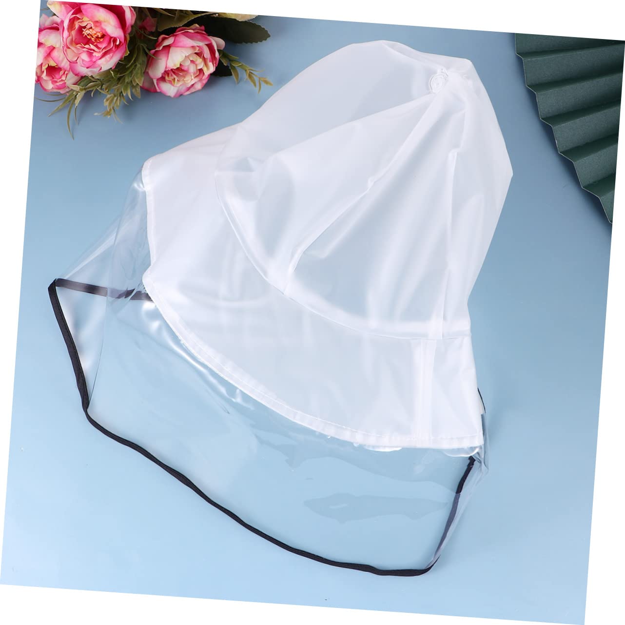 SEWACC 3pcs Protective Hat Caps Face Cover Protection Hat - Fisherman Cap Face Cover Visor White