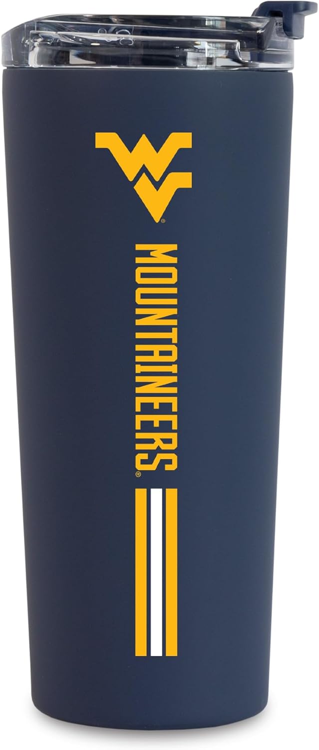 Rico Industries NCAA 24oz Stainless Steel Tumbler with Lid and Dual Functioning Lid (Sip or Use Straw)